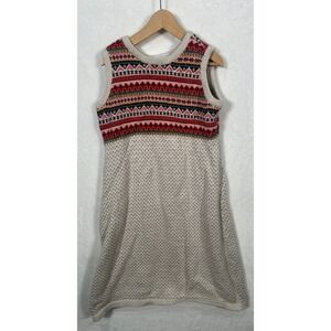 Hanna‎ Andersson Sz 140 Size 10 Girls Fair Isle Sweater Dress Tank Sleeveless